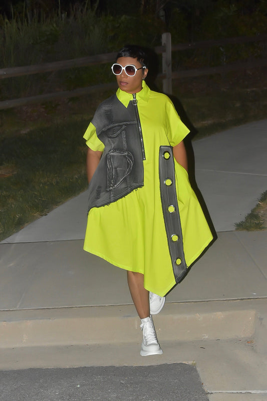 Green and Jean Shirt Dress