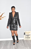 Leather Blazer Dress