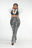 Wild Side Sequin Flared Pants
