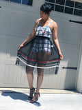 POPPIN Short Romper with Tulle Skirt