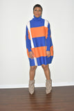 Orange You Royal Geo Sweater Dress