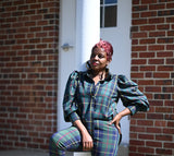 Miseducation Green Plaid Button Up Top
