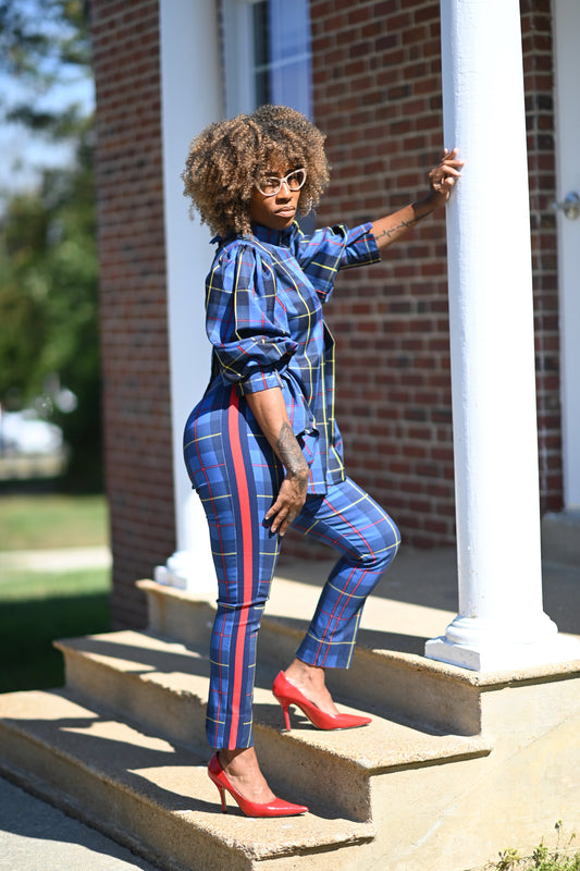 Miseducation Blue Plaid Pants