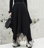 POPPIN Asymmetric Knitted Skirt