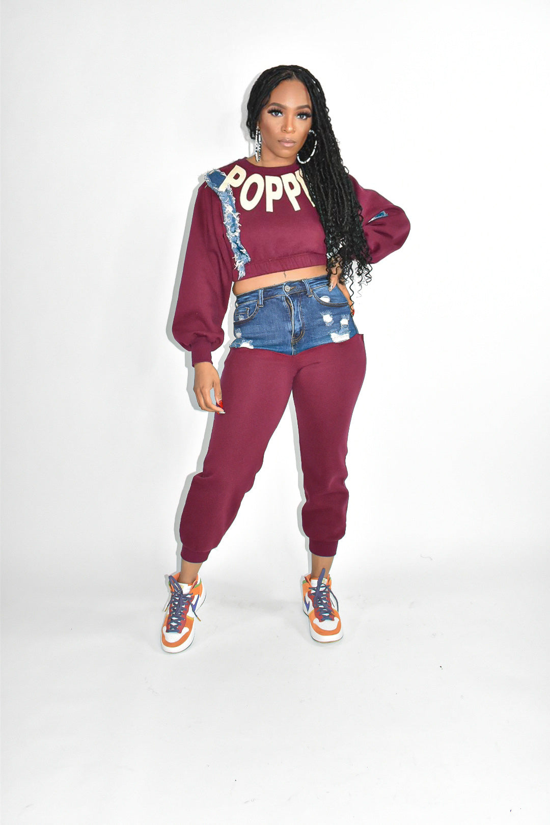 Custom POPPIN Denim Work Jogger Set