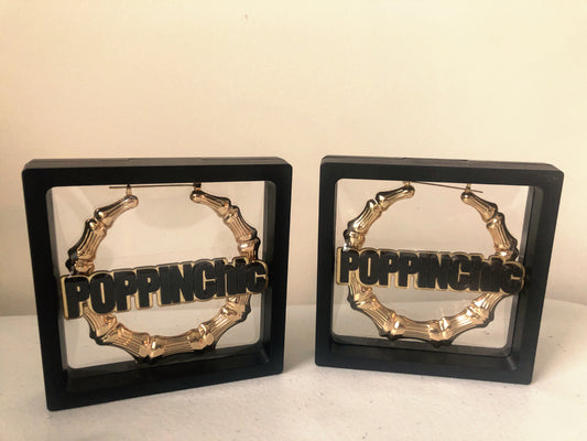 POPPIN Chic Gold Bamboo Earrings