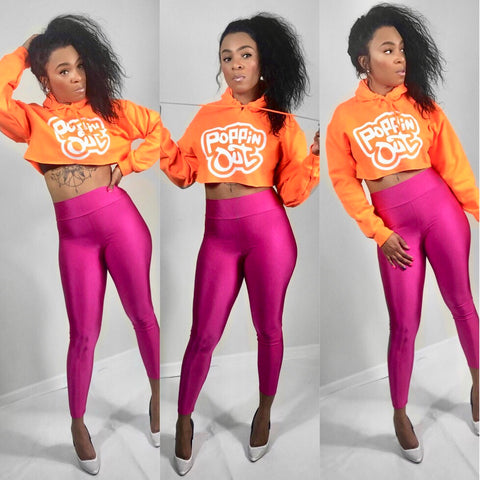 Neon Orange POPPIN Out Hoodie