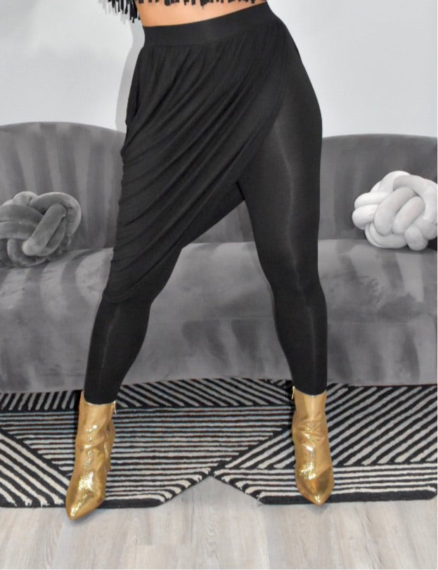 P Luxe Wrapped Leggings (Black)