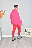 Pink Parlay | Fringed Sweater